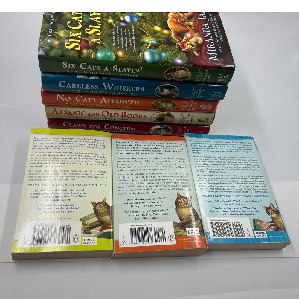 Miranda James Cat in the Stack Series Book Lot 5 HB 3 PB Very Good 8 Total - Picture 3 of 5